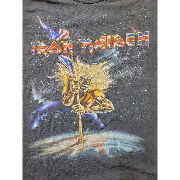 Iron Maiden Vintage 90s UK Shirt Alice Cooper Metallica Megadeth Sabbath Ozzy XL - Picture 11 of 11